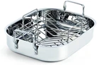 Cooks Standard Stainless Steel Roaster Pan With 14-INCH By 12-INCH, Silver New. Price: $122.03.
