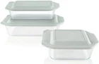 Pyrex Deep 3-PACK Glass Baking Dish Set (9"X13", 7"X11", 8"X8") With Bpa-free Li New. Price: $72.99.