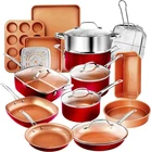 Gotham Steel 20 Piece Nonstick Cookware Set Red Ceramic Pots Pans Lids New. Price: $209.99.