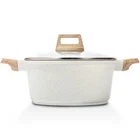 Eslite Life Nonstick Stock Pot With Lid, Granite 5.3 Quarts, White New. Price: $60.05.