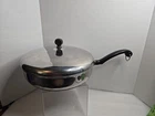 Vintage Farberware Stainless Steel Alum. Bottom 10" Skillet Fry Pan W/ Lid Usa Used. Price: $19.99.
