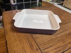 Creuset 23 Cm Square Stoneware Baking Dish Fig Purple Nwt 9"X9". Price: $55.00.