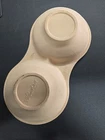 Pampered Chef Stoneware Egg Cooker 5144 Double Bowl 11.75 Baker W/o Box 8A Used. Price: $21.99.