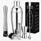 Cocktail Shaker Set, 6-PIECE 18/8 Food-grade Stainless Steel Mixology Bartender New. Price: $21.37.