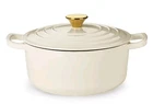 Carote 4.5 Qt. Enameled Cast Iron Dutch Oven Induction Compatible White New. Price: $64.00.