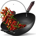 Fgj Wok, 13 Carbon Steel Woks & Stir-fry Pans Nonstick Inch, Black New. Price: $74.25.