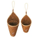 Panwa Handmade 100% Thai Bamboo Hanging Basket Coconut Coir Cornucopia (4 Inch & New. Price: $44.95.