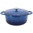 Megachef 6.35 Quart Round Enameled Cast Iron Dutch Oven Self Basting Lid Da New. Price: $70.43.