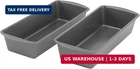 Goodcook Set Of 2 Extra Large 13" 5" Nonstick Steel Bread Loaf Pans, Gray - New. Price: $17.17.