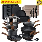 30 Pieces Cookware Set Nonstick Granite Coated Pots And Pans Bakeware New. Price: $172.89.
