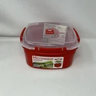 New Sistema Microwave Collection Steamer Medium 83.5 Oz 2.4 Red. Price: $19.99.