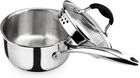 Avacraft Tri-ply Stainless Steel Saucepan With Glass Strainer 1.5 Qt, Silver New. Price: $79.32.
