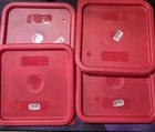 Cambro Medium Polyethylene Square Lids, Fits 6 And 8 Qt. Containers (4-PACK) New. Price: $12.99.