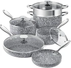 Michelangelo Stone Cookware Set 10 Piece, Ultra Classic Gray New. Price: $132.70.
