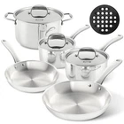 Wholeclad Triply Stainless Steel Induction Cookware Set 9PC Kitchen Pots And Pan New. Price: $185.20.