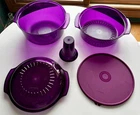 Tupperware Classic Microwave Stack Cooker 5 Piece Starter Set Purple Vgc Used. Price: $27.95.