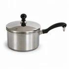 Farberware 2 Qt Stainless Steel Saucepan Pot With Lid Black Handle 18/10 Usa Used. Price: $15.99.