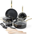Martha Stewart 14 Piece Premium Non-stick Heavy-gauge Aluminum Cookware Combo New. Price: $196.28.