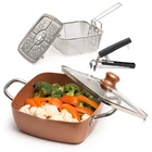 Moss & Stone Copper Piece Set Chef Cookware, 9.5 Non Stick Pan, Deep Square New. Price: $53.86.