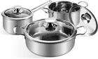 Wodillo 6PCS Pots And Pans Set, Stainless Steel 6-PIECE, Silver New. Price: $59.70.