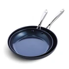 Blue Diamond Cookware 10" And 12" Skillet Frying Pan Set, Hard Anodized New. Price: $74.56.