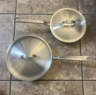 Lot X2 Cookware Stainless Clad Saucier Pan Pot 2QT & 3 Made-in Italy Used. Price: $179.99.