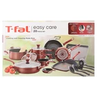 T-fal Easy Care 20-PIECE Nonstick Cookware Set, Thermospot Red Open Box New. Price: $99.99.