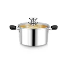 4 Quart 3-PLY Cooking Stock Pot With Lid, P&p Chef Stainless Steel Large For New. Price: $37.19.