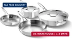 Calphalon Premier Polished 5-PLY Stainless Steel Cookware Set W/turbo Heat Tech New. Price: $674.92.