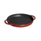 Staub Cast Iron Pure Grill, 10-INCH, Cherry, Made France New. Price: $138.41.