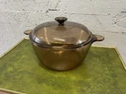 Vintage Pyrex Vision Corningware Amber 4.5L Qt. Stock Pot W/ Lid Nice! Used. Price: $49.00.