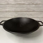 Vintage Lodge Cast Iron Wok 14" Made Usa Used. Price: $45.00.