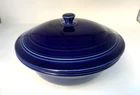 Fiesta Cobalt Blue By Homer Laughlin Round Covered Casserole Dish Used. Price: $39.00.
