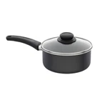 Goodcook 2 Quart Sauce Aluminum Non Stick Bakelite Handles W/ Vented Lid New. Price: $12.00.