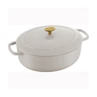 Ballarini Bellamonte Cast Iron 4.75-QT Oval Dutch Oven Crema White New. Price: $181.25.