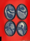 Le Creuset Oval Divided Plate Lapis Blue SET/4 11" 500 Oven & Dish Washer Safe Used. Price: $200.00.