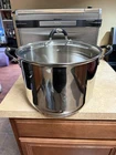 Tramontina 16 Quart Stainless Steel Covered Stock Pot Used. Price: $35.00.