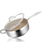Ceramic Non-stick Saut Pan, Induction Stainless Steel 5.5-QT Deep... New. Price: $66.58.