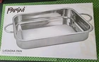 Parini Lasagna Pan Stainless Steel With Handles 14.5 10.5 2.5 New Box. Price: $22.95.