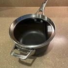 Calphalon Premier Hard Anodized Nonstick 3.5 Qt Sauce Pan Space Saver Lid Used. Price: $29.99.