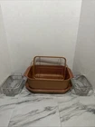 Copper Chef Wonder Cooker Xl Grill & Roaster Pan Set W/ Basket Glass Lid Used. Price: $47.69.