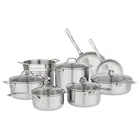 Viking 13-PIECE Tri-ply Stainless Steel Cookware Set With Glass Lids New. Price: $530.27.