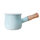 Farcady 0.6QT Mini Enamel Milk Pot Insulated Wooden Handle 2 Pour Spouts Smal... New. Price: $33.64.