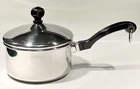 Farberware 18/10 Stainless Steel Quart Saucepan Pot + Lid Used. Price: $22.95.
