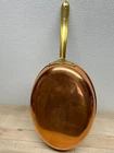 Tagus Portugal Solid Copper Oval Fish Saute Pan 13.5" X 9.5" Long Brass Handle New. Price: $117.00.