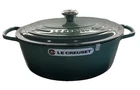 New Le Creuset Signature Oval Cast Iron Dutch Oven, 8 Qt. 33 Cm Artichaut Green. Price: $349.95.