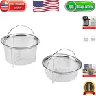 Dishwasher Safe Steamer Basket Set - 6 Quart Stainless Steel Kitchen Essentials New. Price: $37.99.