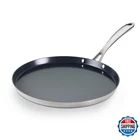 Tramontina Utsava 11-INCH Tri-ply Clad Stainless Steel Ceramic-coated Dosa Tawa, New. Price: $37.13.