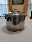 Farberware 16QT Stock Pot Stainless Steel Aluminum Clad W/ Lid PAT.3.173.202 Usa Used. Price: $40.25.