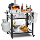 Stainless Steel Pizza Oven Table For Ooni, 650LBS Outdoor Grill Cart With Whe... New. Price: $185.59.